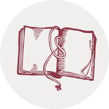 Icon with an illustration of an open notebook